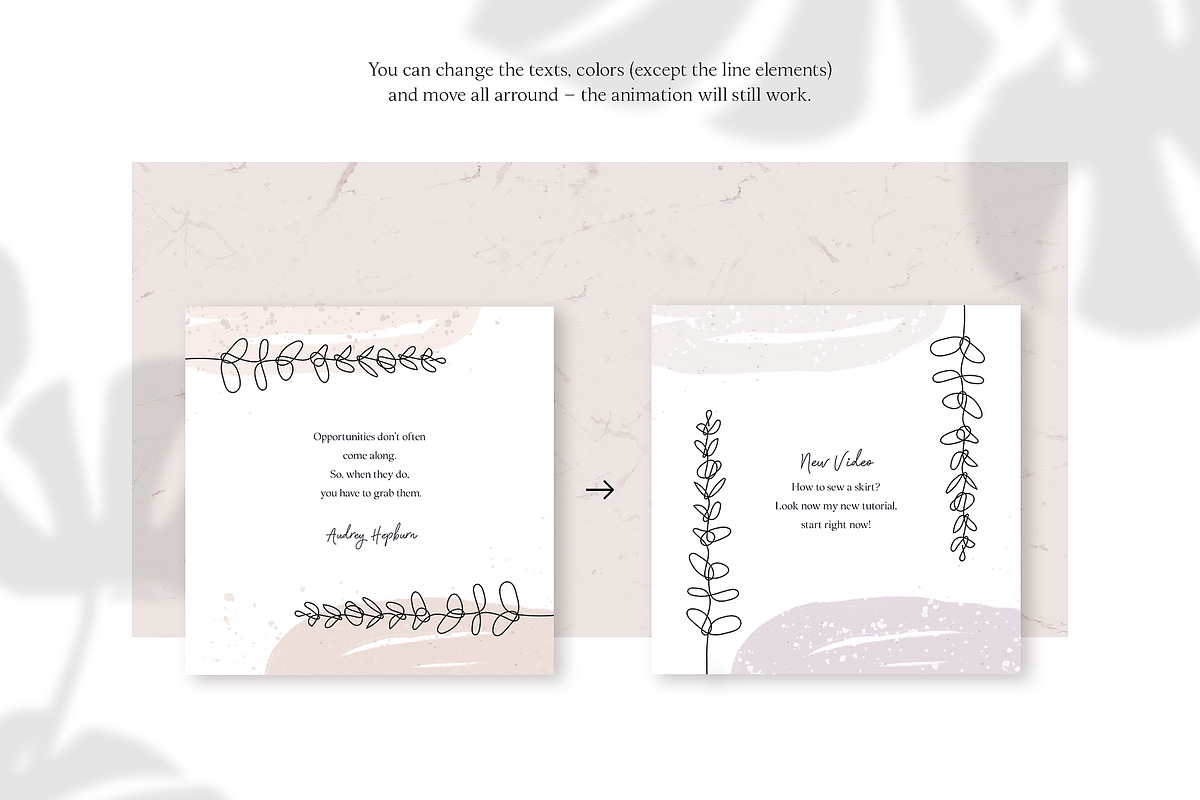 ANIMATED Instagram Posts – Lina, a Social Media Template by AgataCreate (Photo 5 of 8)