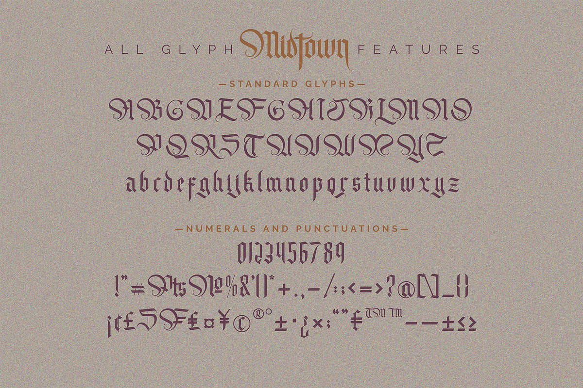 Midtown, a Blackletter Font by Omotu Studio (Photo 9 of 12)
