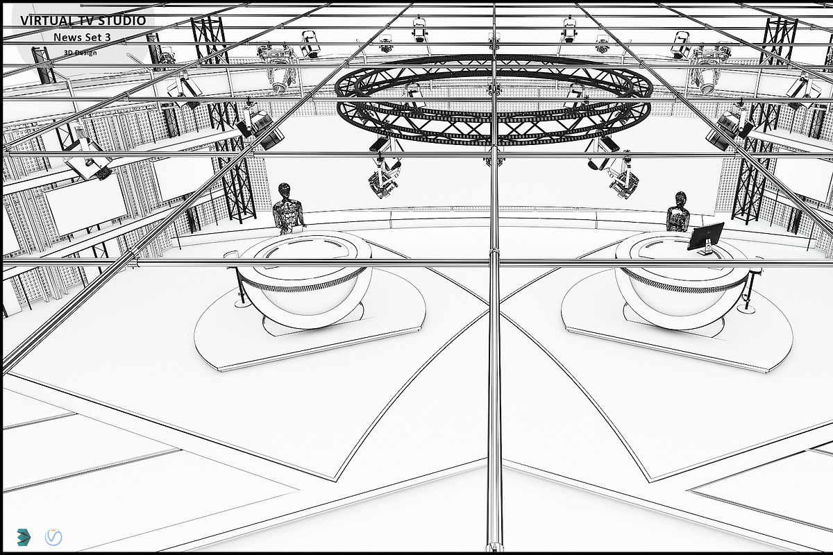 TV Studio Collection Vol 6 - 2 PCS, an Architecture 3D Model by akerStudio (Photo 92 of 98)