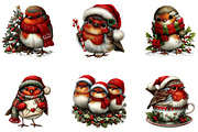 Cute Christmas Robin PNG Clipart, a Seasonal Illustration by CreationArt (Thumbnail 2 of 7)