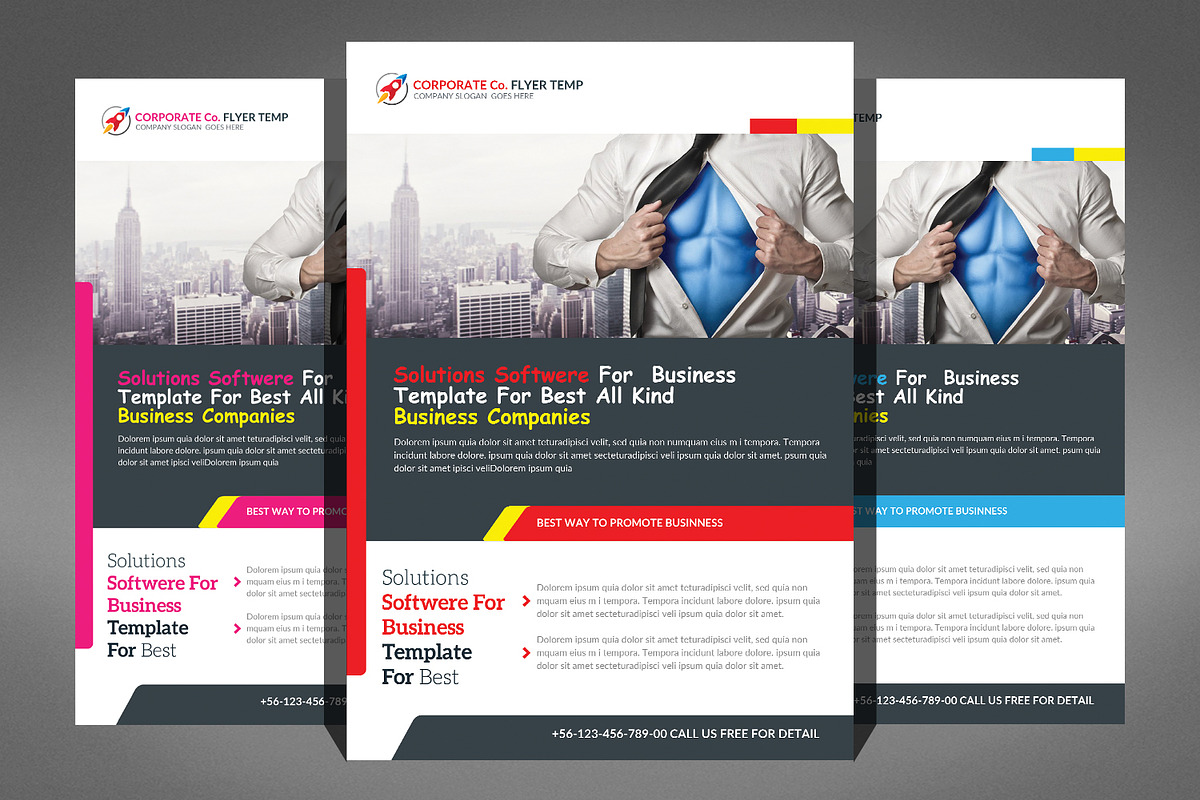 66 Corporates Flyers Bundle, a Flyer Template by Graphic Templates (Photo 26 of 67)
