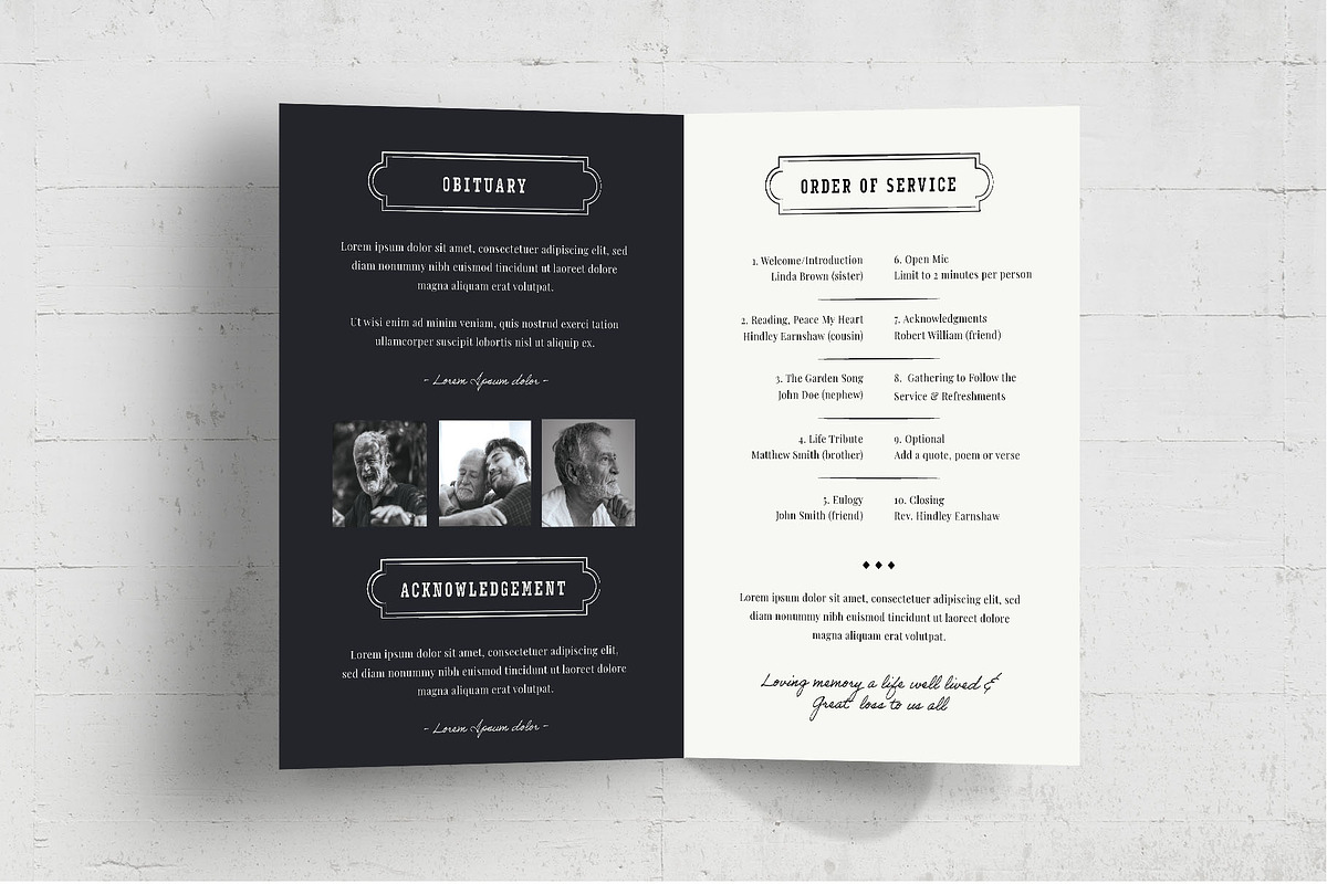 Simple Funeral Program Template, a Flyer Template by BrandPacks (Photo 9 of 10)