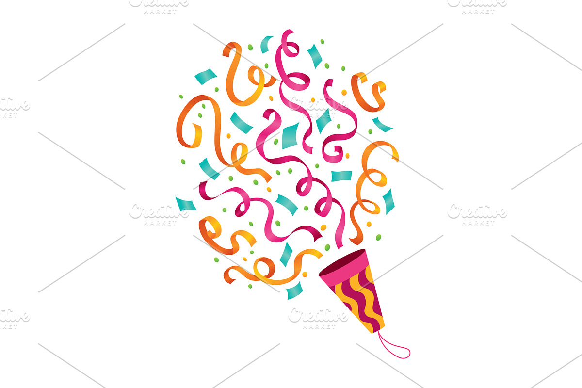 Party popper icon. Holiday, an Object Illustration by Things for designers