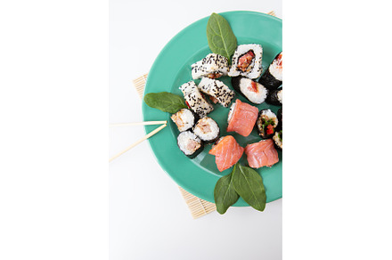 Various types of maki sushi, a Food & Drink Photo by Artsaba Family