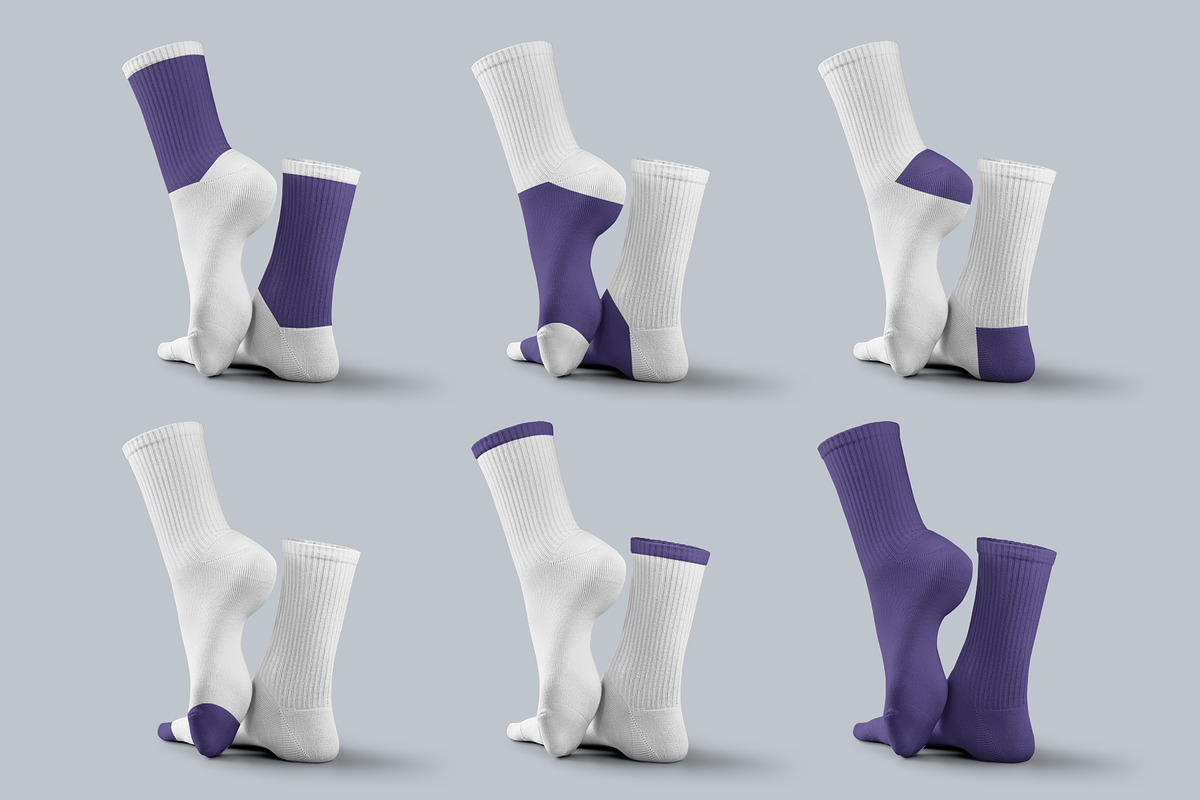 Mockups High Socks in the 3D Style, a Bottom Mockup by Grow Design Craft Studio (Photo 3 of 7)
