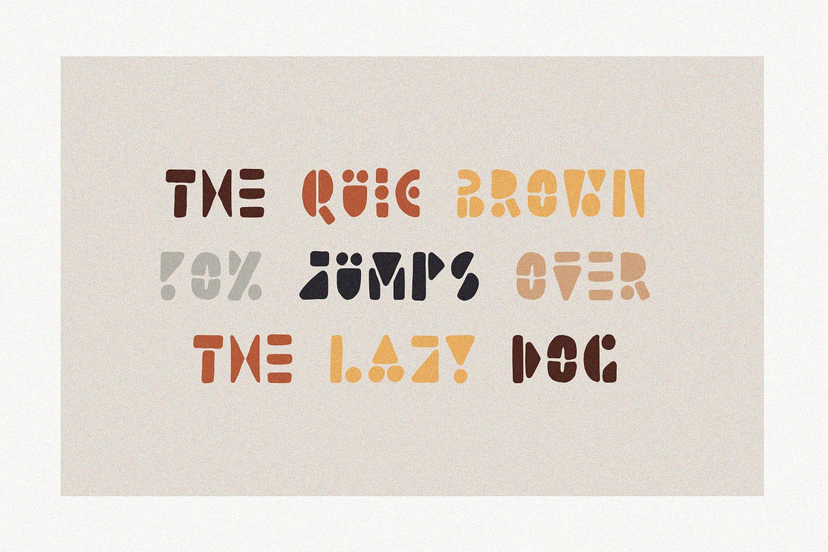 Lion Card | Handmade Geometric Font preview 2