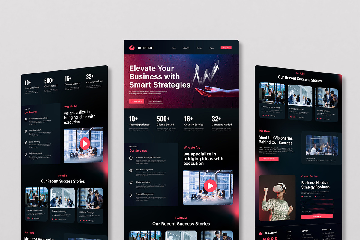 Business Agency Landing Page Design, a Landing Page Template by MightyDesign (Photo 1 of 9)