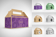 Gable Food Box Carrier Mockup #01, a Cups & Container Mockup by Option 4 Design (Thumbnail 3 of 4)
