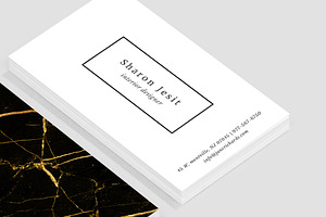 Black & Gold Marble Business Card