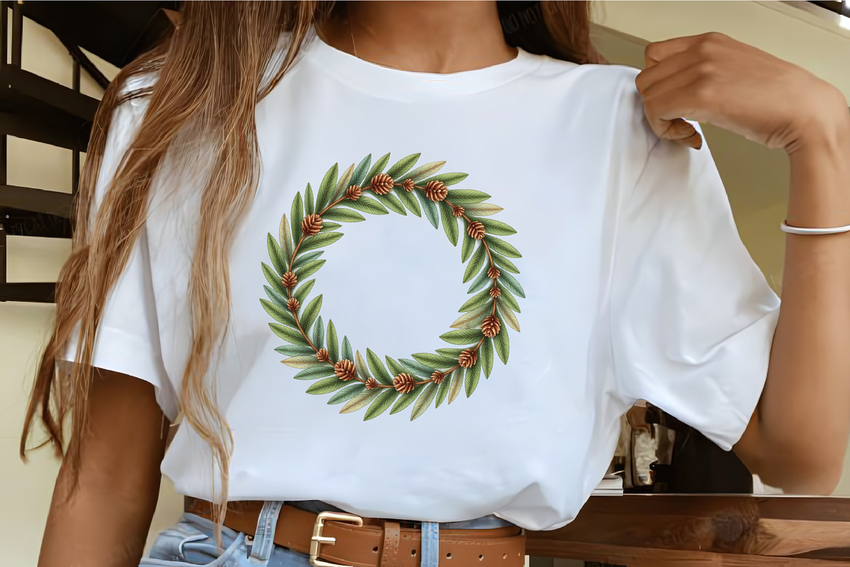 Holiday Christmas Wreath Pattern Cli, an Illustration by CrexoraLab (Photo 4 of 5)