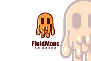 Fluid Monster Mascot Cartoon Logo., a Branding & Logo Template by ModalTampang