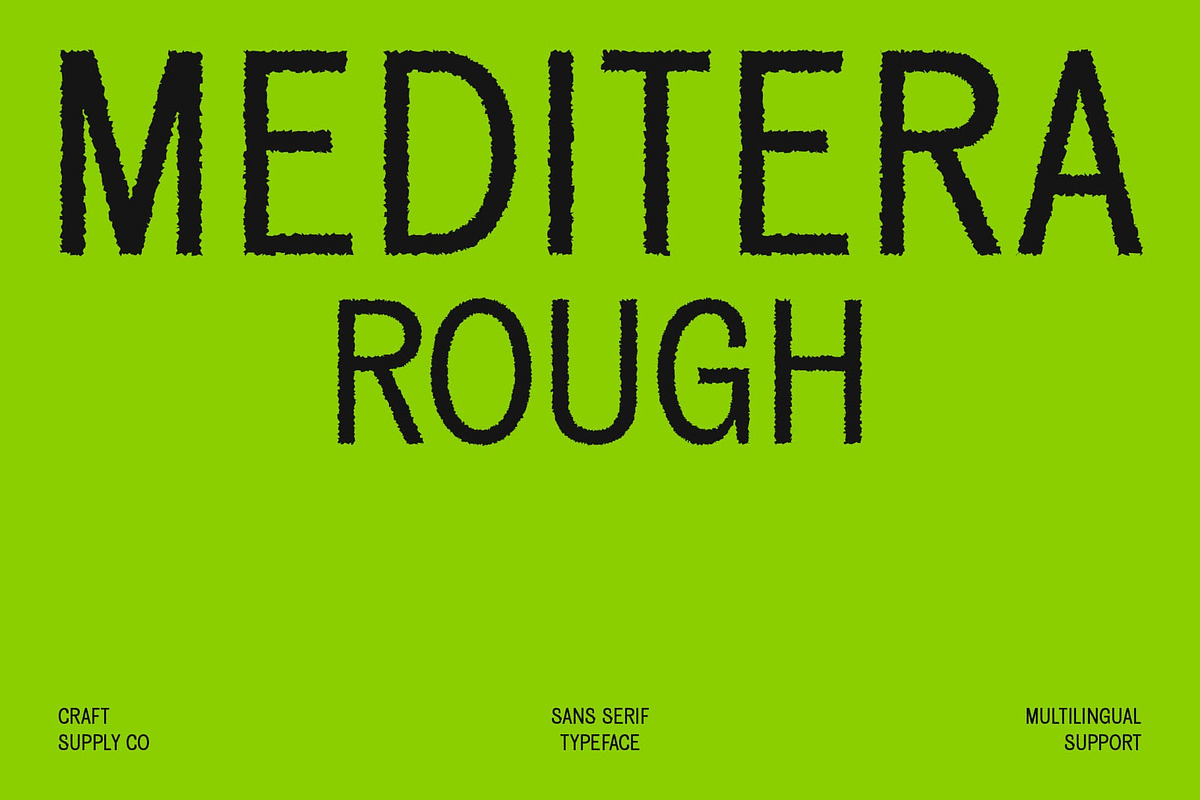 Meditera Rough, a Sans Serif Font by Craft Supply Co. (Photo 1 of 8)