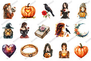 Romantic Halloween Clipart, an Illustration by designcity5 (Thumbnail 2 of 5)