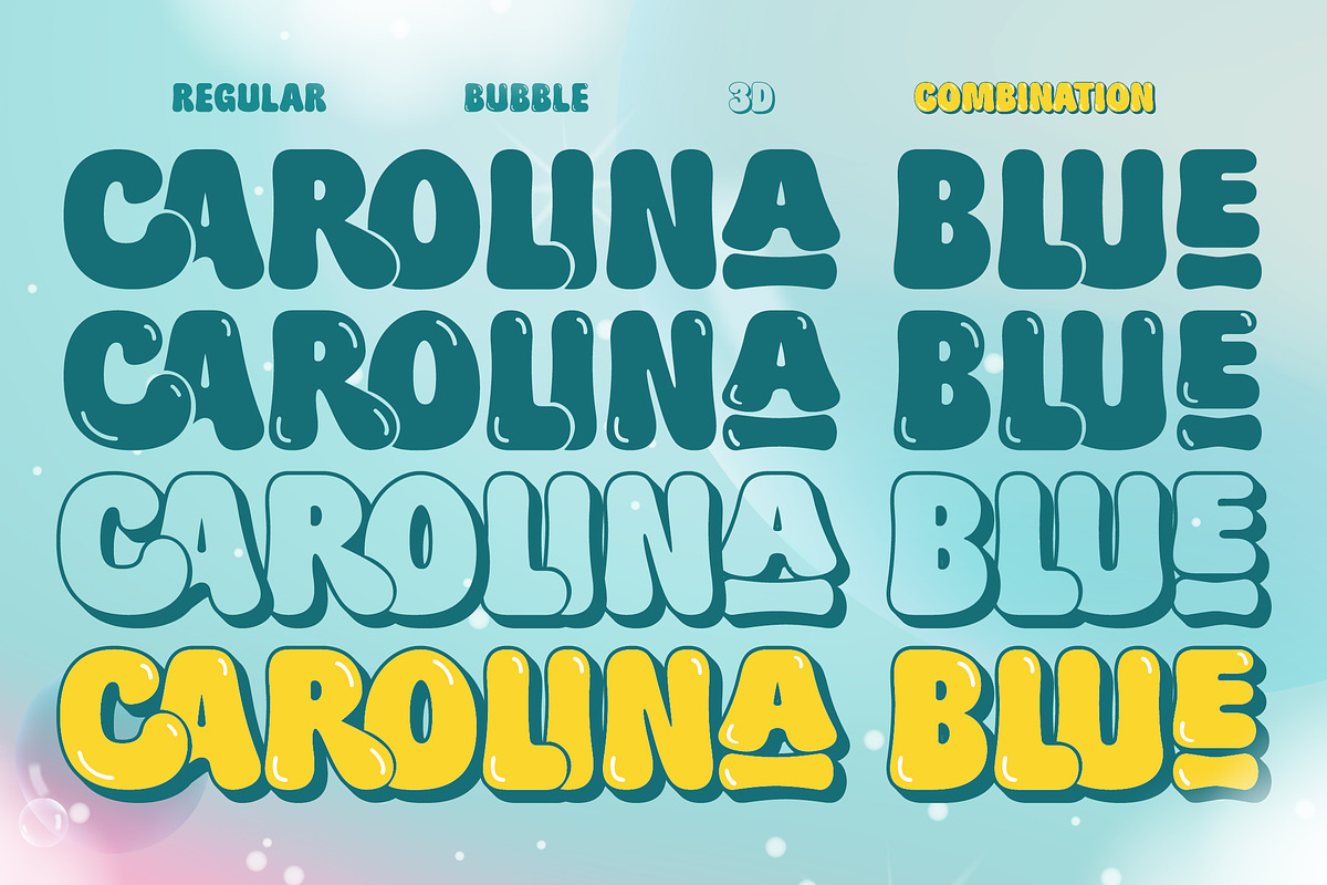 Puddy Gum - Playful Bubbly Typeface, a Sans Serif Font by agnyhasyastudio (Photo 9 of 15)