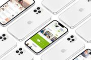 Realistic 3D iPhone Mock-Up Bundle 3, an iPhone Mockup by Graphicsworld125 (Thumbnail 7 of 15)