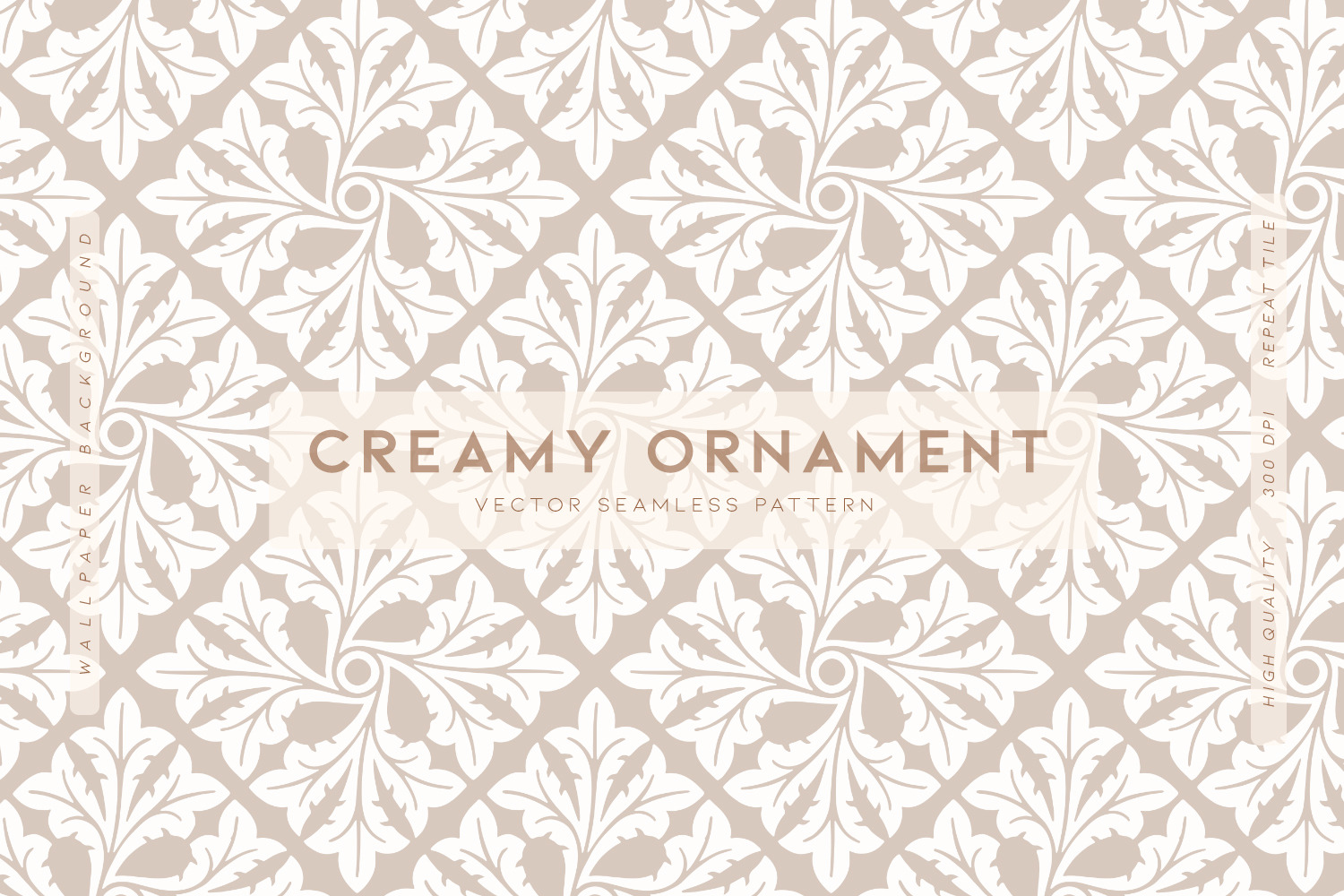 Creamy Ornament, a Pattern Graphic by MalyskaStudio