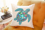Rhinestone Sea Turtle Summer Beach, a Seasonal Illustration by Sublimation Artist (Thumbnail 9 of 9)