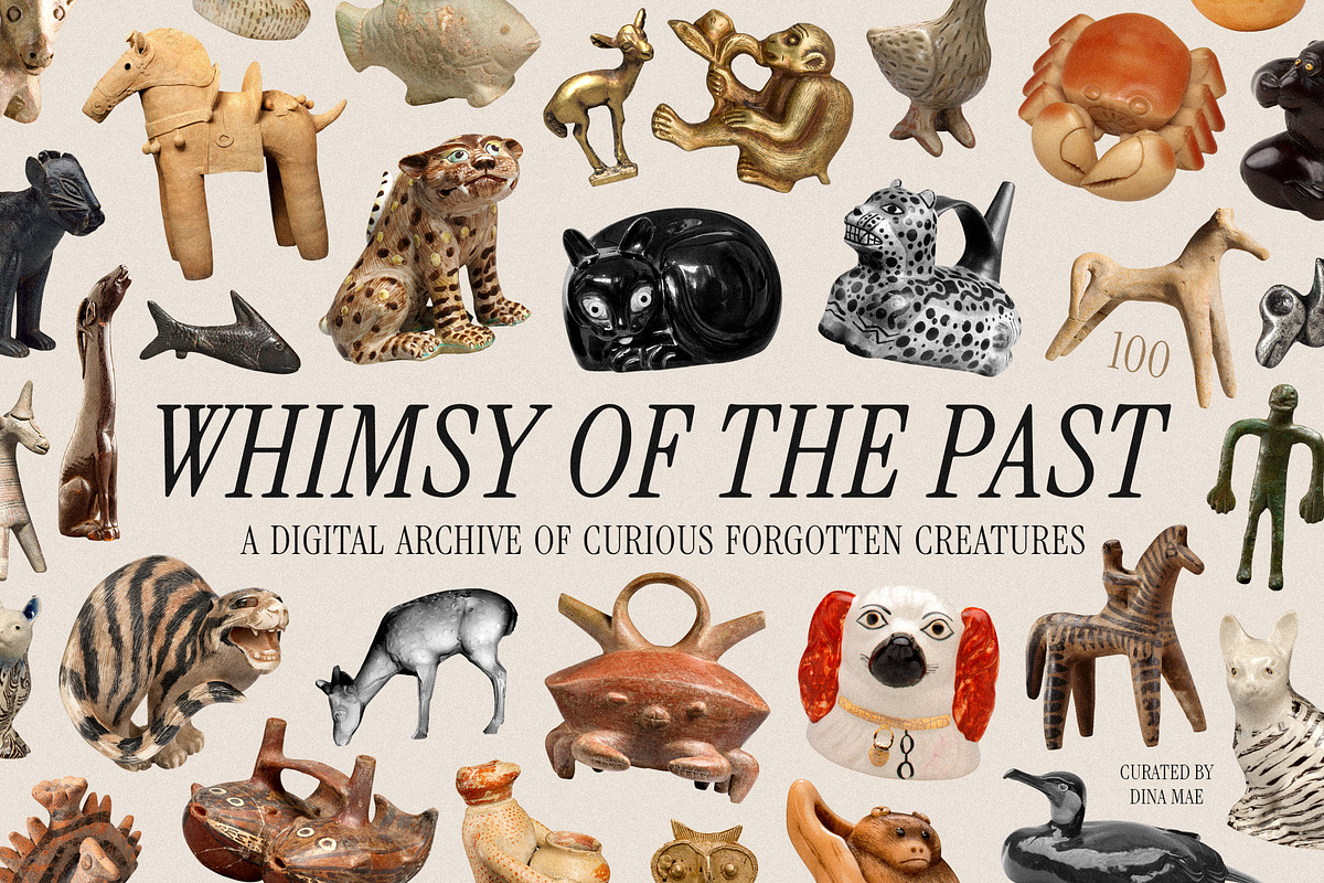 Whimsy of the Past: Vintage Animals, an Object Graphic by Dina Mae (Photo 1 of 9)