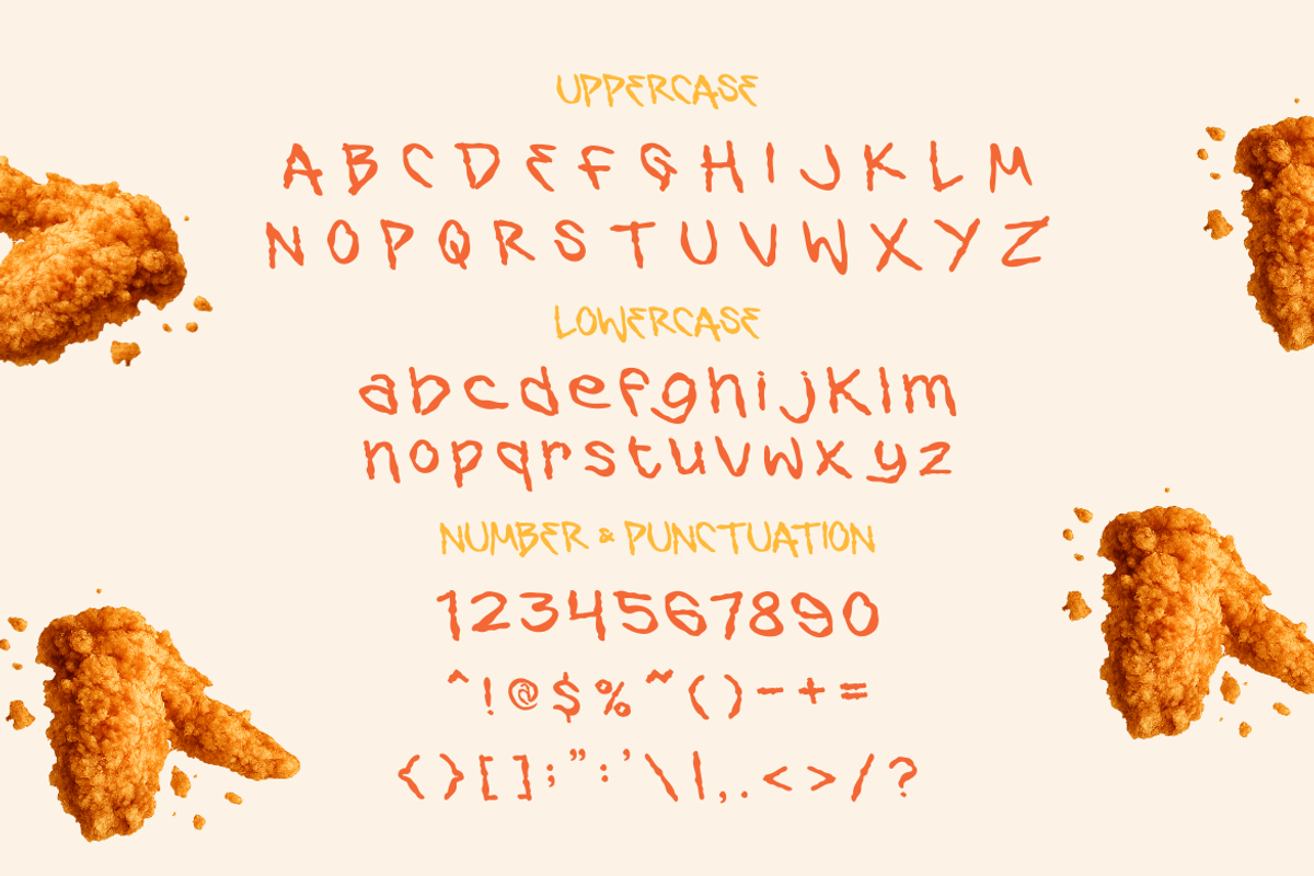 Wingo Food Font, a Font by PutraCetol Studio (Photo 5 of 6)