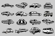 80 Monochrome classic muscle cars, a Transportation Illustration by The BolzStudio (Thumbnail 6 of 6)
