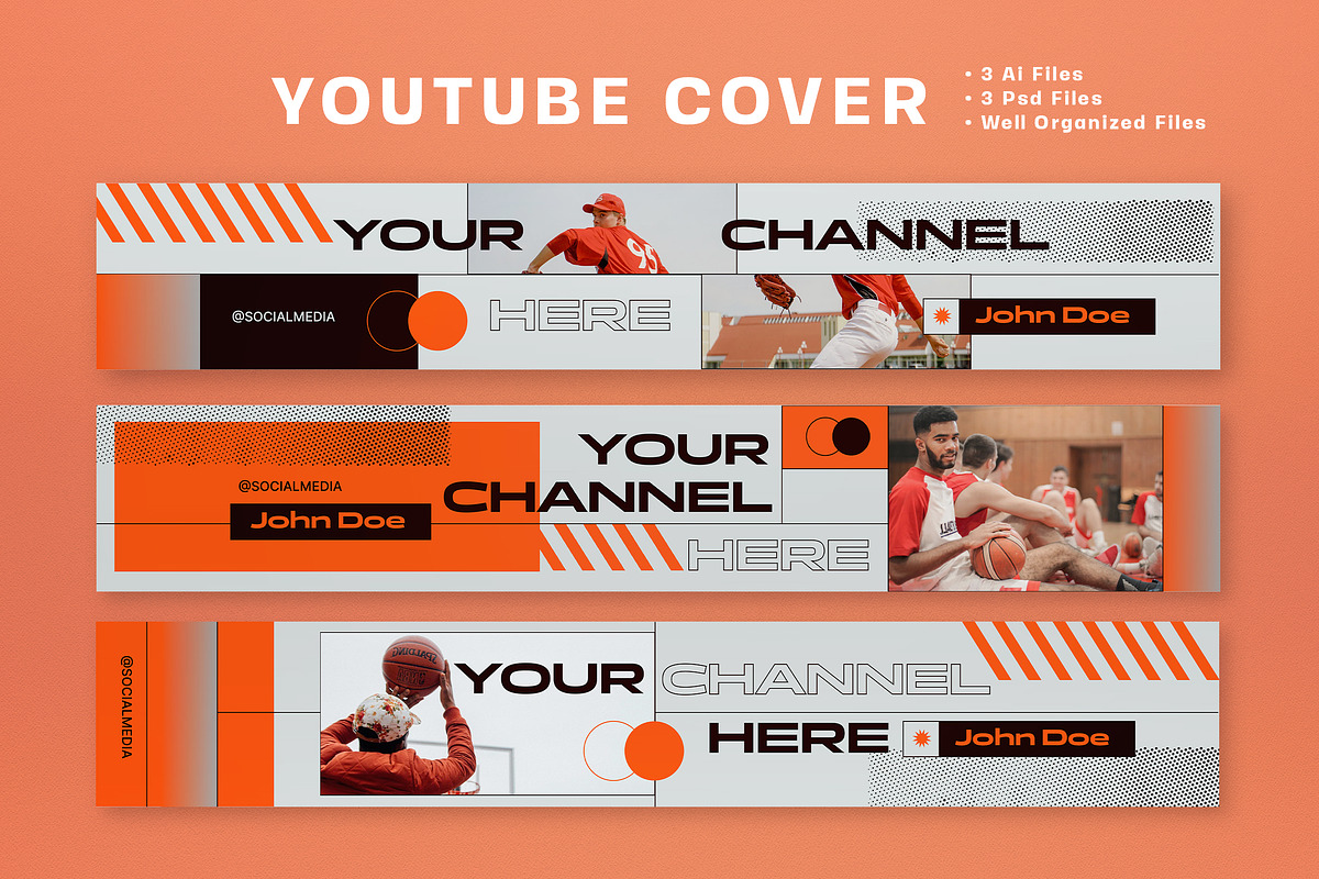 Minimalist Sport YouTube Cover, a Social Media Template by graphicook (Photo 2 of 3)