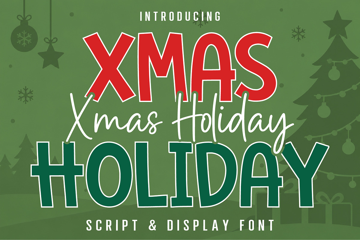 Xmas Holiday, a Slab Serif Font by Aura Typeface (Photo 1 of 7)