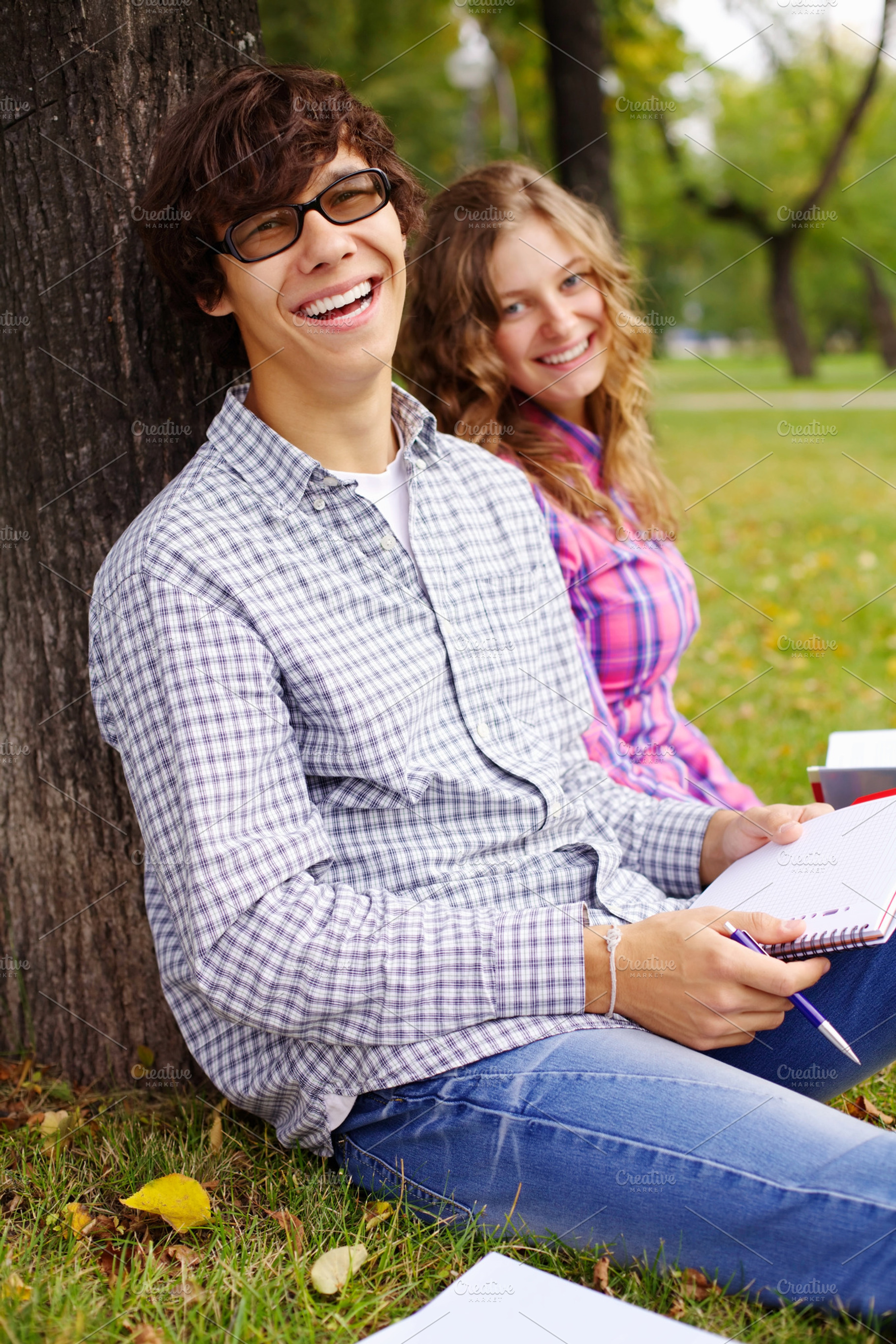 Preparing students in park