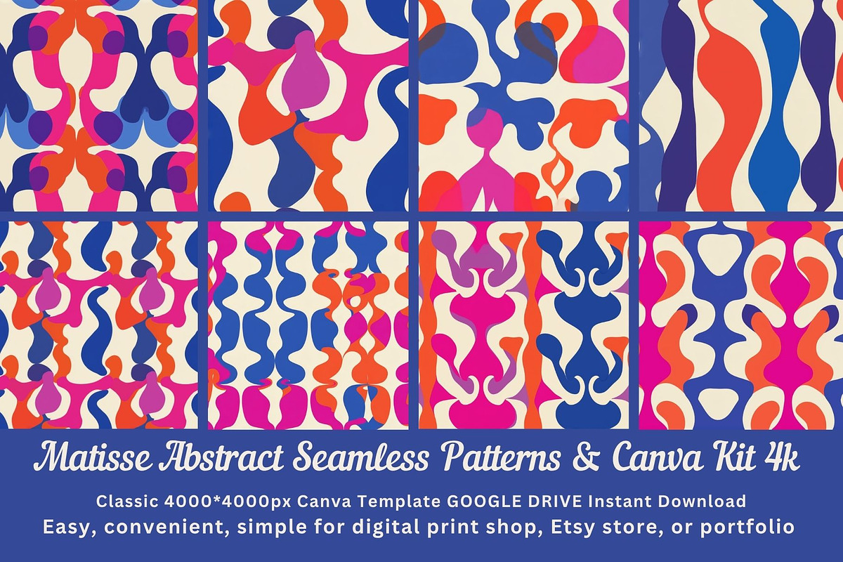 Matisse Cut-Out Seamless Patterns, a Pattern Graphic by ARTOZEN DIGITAL (Photo 1 of 20)