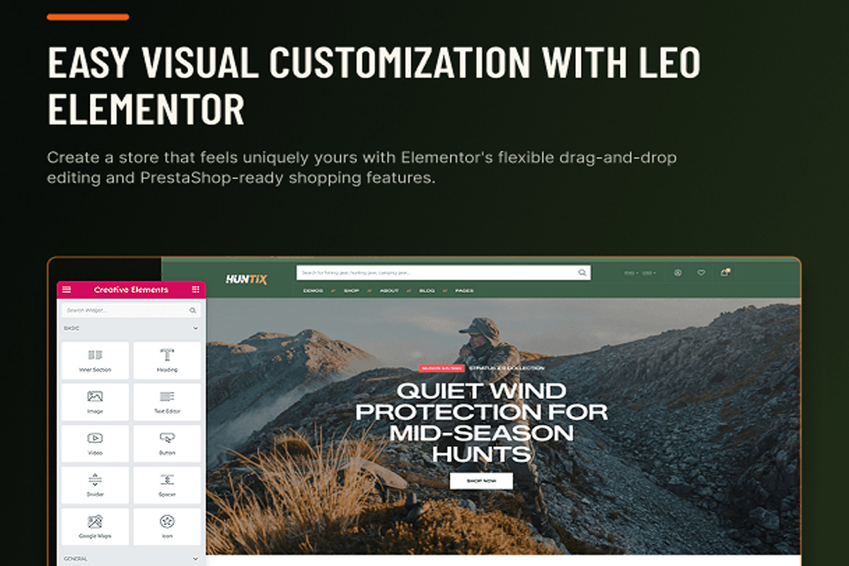 Huntix-Hunting Gear Prestashop Theme, a Bootstrap Template by LeoTheme (Photo 2 of 2)