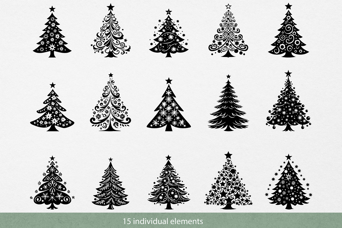 Christmas Tree Silhouette SVG, an Object Graphic by Graphic Soul (Photo 2 of 4)