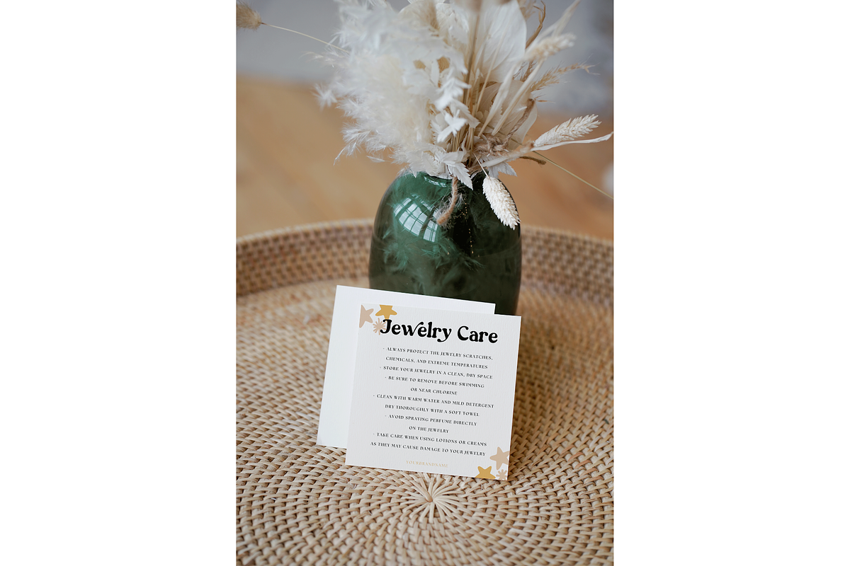 Retro Jewelry Care Card Template, a Flyer Template by Hellohastore (Photo 8 of 10)