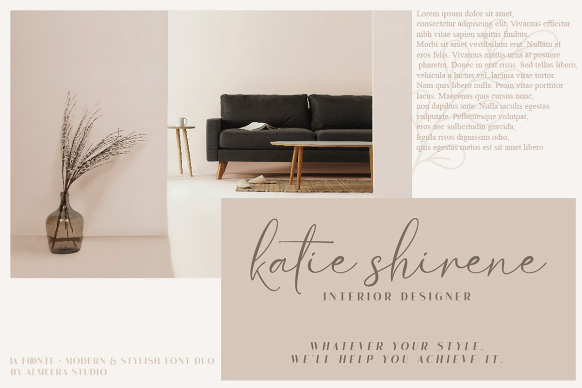 La Foonte | Sans Script Font Duo, a Sans Serif Font by Almeera Std (Photo 4 of 20)