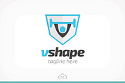 Vshape Gym Logo Template, a Branding & Logo Template by Logo Heaven (Thumbnail 1 of 5)