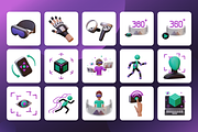 3D Simulated Reality Icon Set, an Object 3D Model by Flat Icons (Thumbnail 7 of 8)