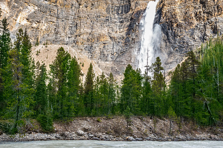 Takakkaw falls formed by melting glacier Daly, a Nature Photo by kavram