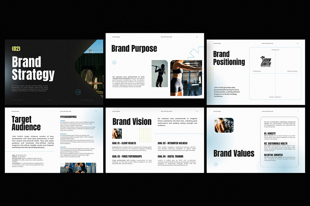 Personal Trainer Brand Guidelines, a Branding & Logo Template by AndrewPixel (Photo 4 of 14)