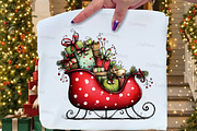 Whimsical Christmas Cabin Clipart, an Illustration by Craft Nest (Thumbnail 5 of 8)
