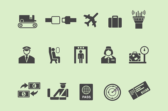 15 Airline And Airport Icons