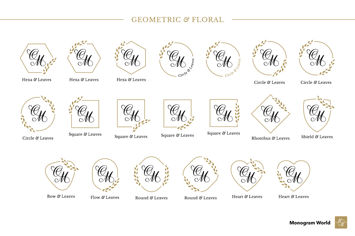 155 Frames for Wedding Monograms, a Decorative Illustration by Monogram World (Photo 4 of 17)