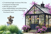 Secret Garden Wedding Map Elements, an Illustration by Loony Dream Designs (Thumbnail 6 of 8)