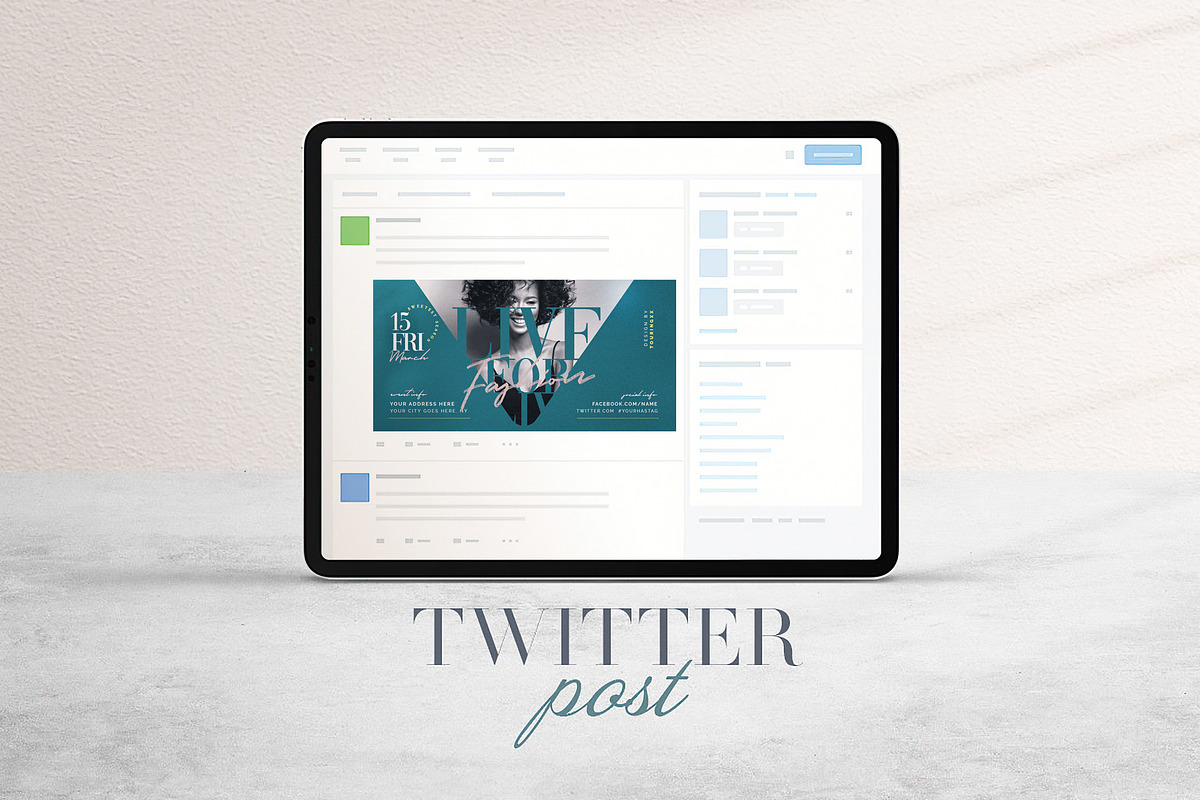 Live For Fashion Social Media Pack, a Social Media Template by Touringxx Creative Studio (Photo 4 of 8)