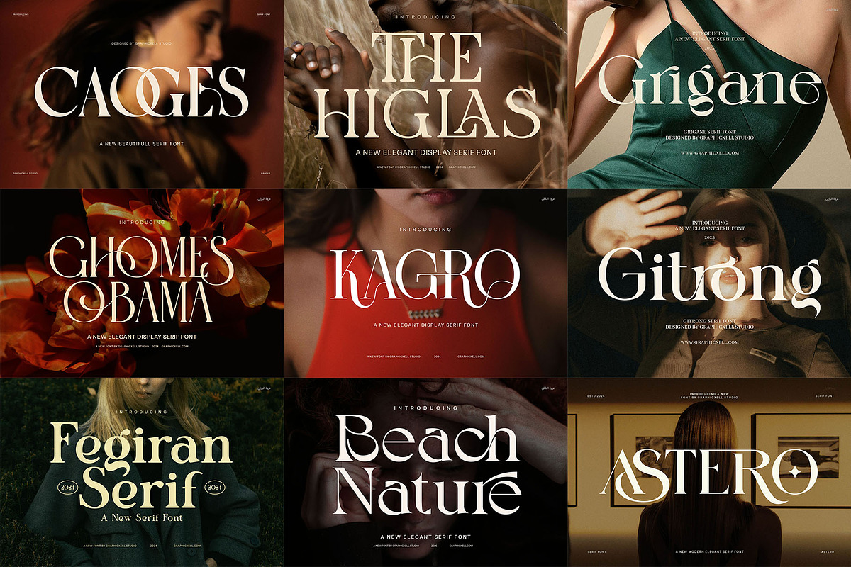 100+ Premium Serif Font Bundle, a Serif Font by Graphicxell (Photo 7 of 12)
