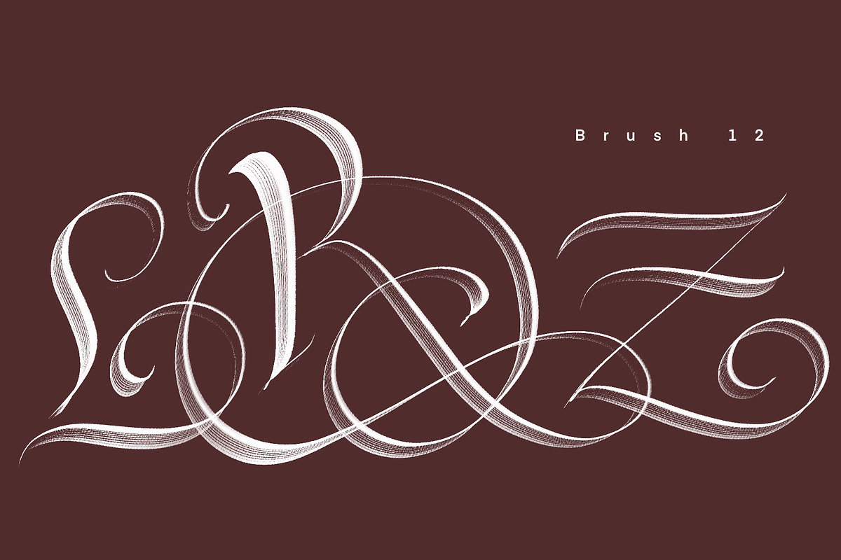 CalligraphyMasters Procreate Brushes, a Brush Add-On by the Fontmaker (Photo 17 of 38)