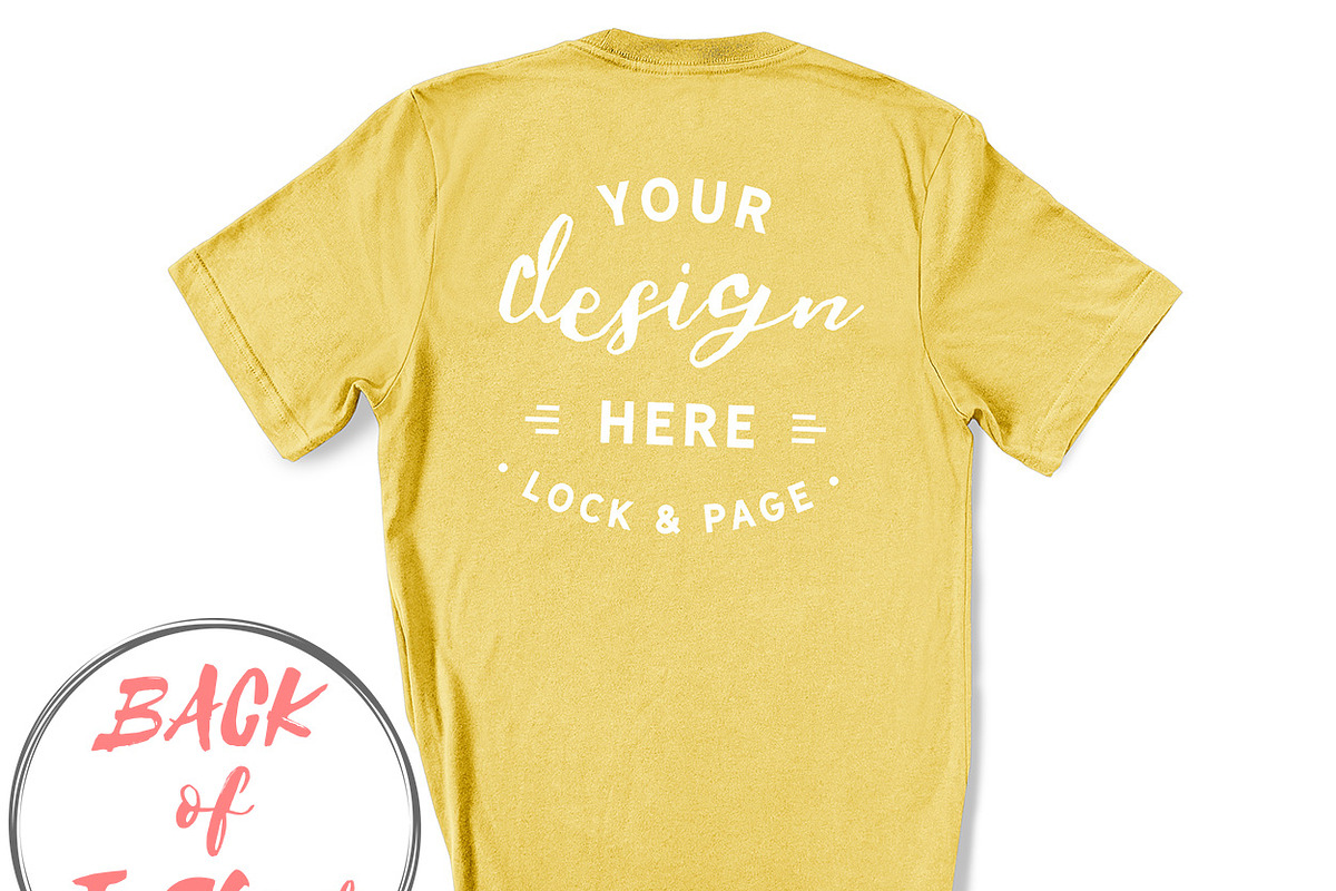 Back Of T-Shirt BC3001 Mockup Bundle, a Shirt Mockup by lock and page (Photo 74 of 88)
