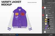 Varsity Jacket Mockup, a Hoody Mockup by Irhasalfahad (Thumbnail 3 of 5)
