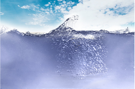 the abstract underwater bubbles in