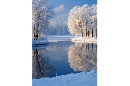 Winter Wonderland Landscape with, a Nature Photo by tilialucida