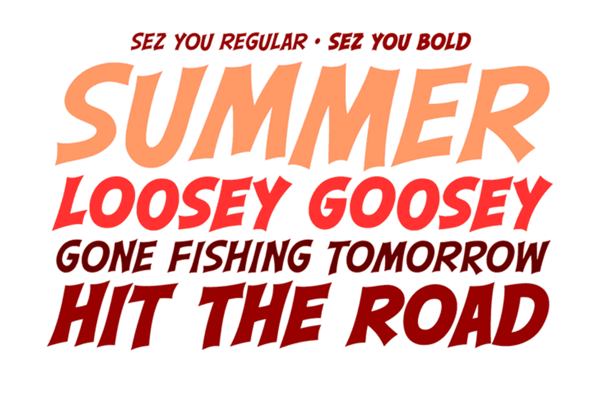 Sez Who Sez You - lively comic font preview 3