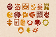 Boho Botanical Suns & Moons, a Pattern Graphic by Moon House Shop (Thumbnail 2 of 5)