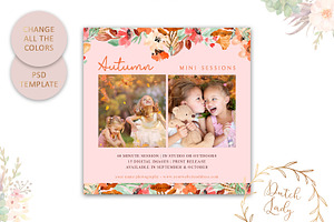 PSD Photo Session Card Template 46